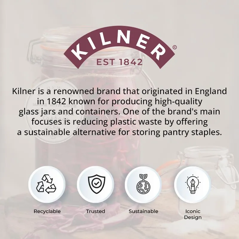 Kilner Clip Top Clear Glass Round Jar | 3 Ltr