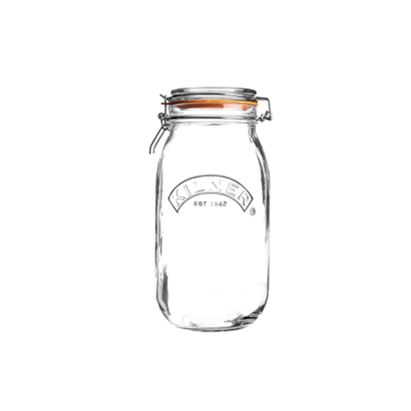 Kilner Clip Top Clear Glass Round Jar | 3 Ltr