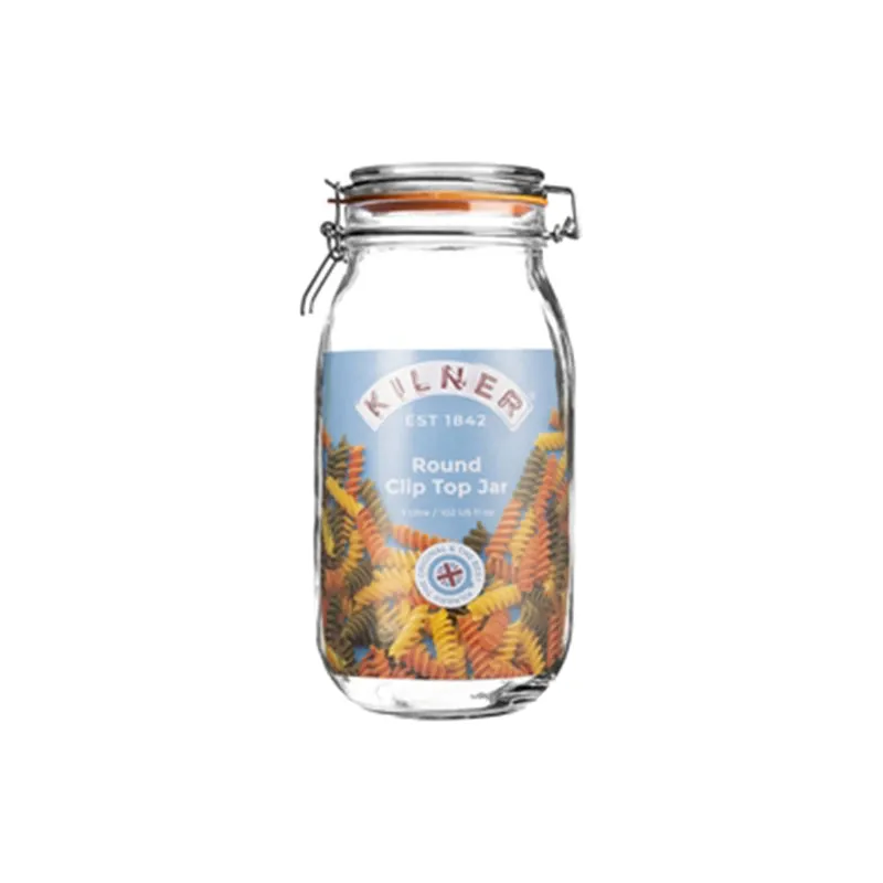 Kilner Clip Top Clear Glass Round Jar | 3 Ltr