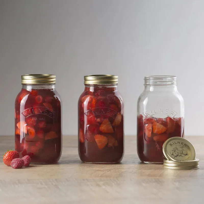 Kilner Glass Preserve Jar for Storing | 1 Ltr