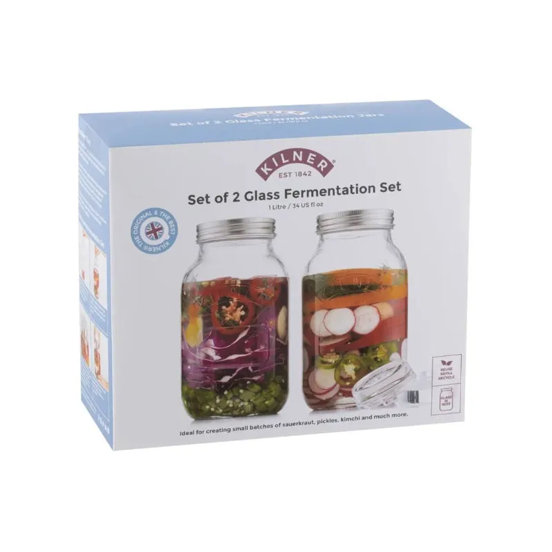 Kilner Mateo Fermentation | Set Of 2 | 4 x 9 inches