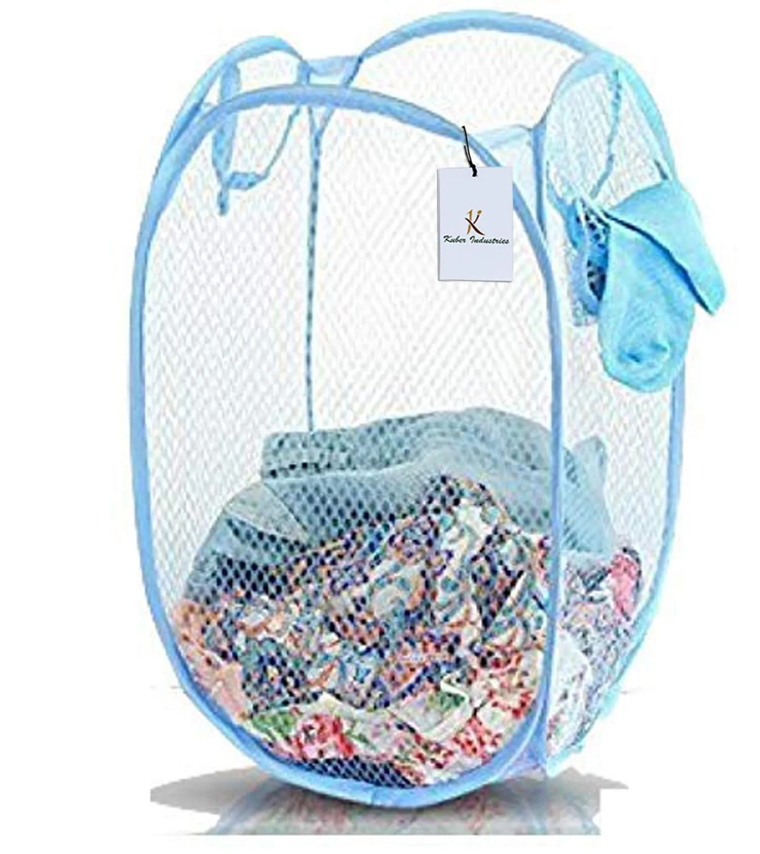 Kuber Industries Nylon 3 Piece Mesh Laundry Basket, 30Ltr (Multi)-CTKTC26017, Standard