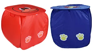 Kuber Industries Polyester 2 Piece Square Laundry Bag/Basket (Multi)-CTKTC26075, Standard