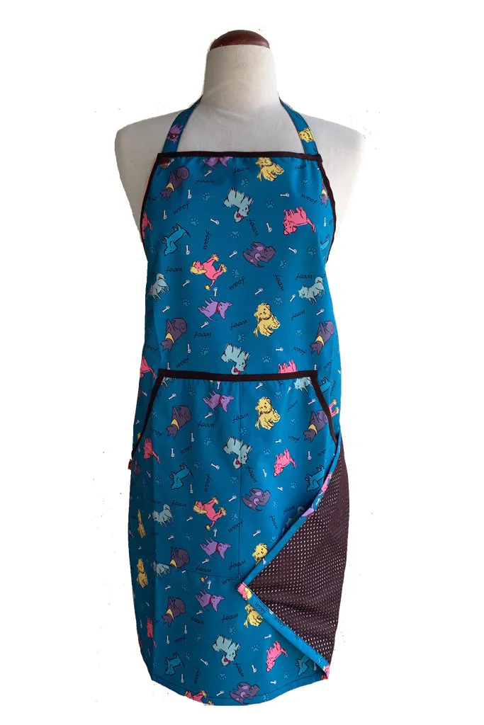 Ladybird Blue Dog Print Dog Bather’s Apron