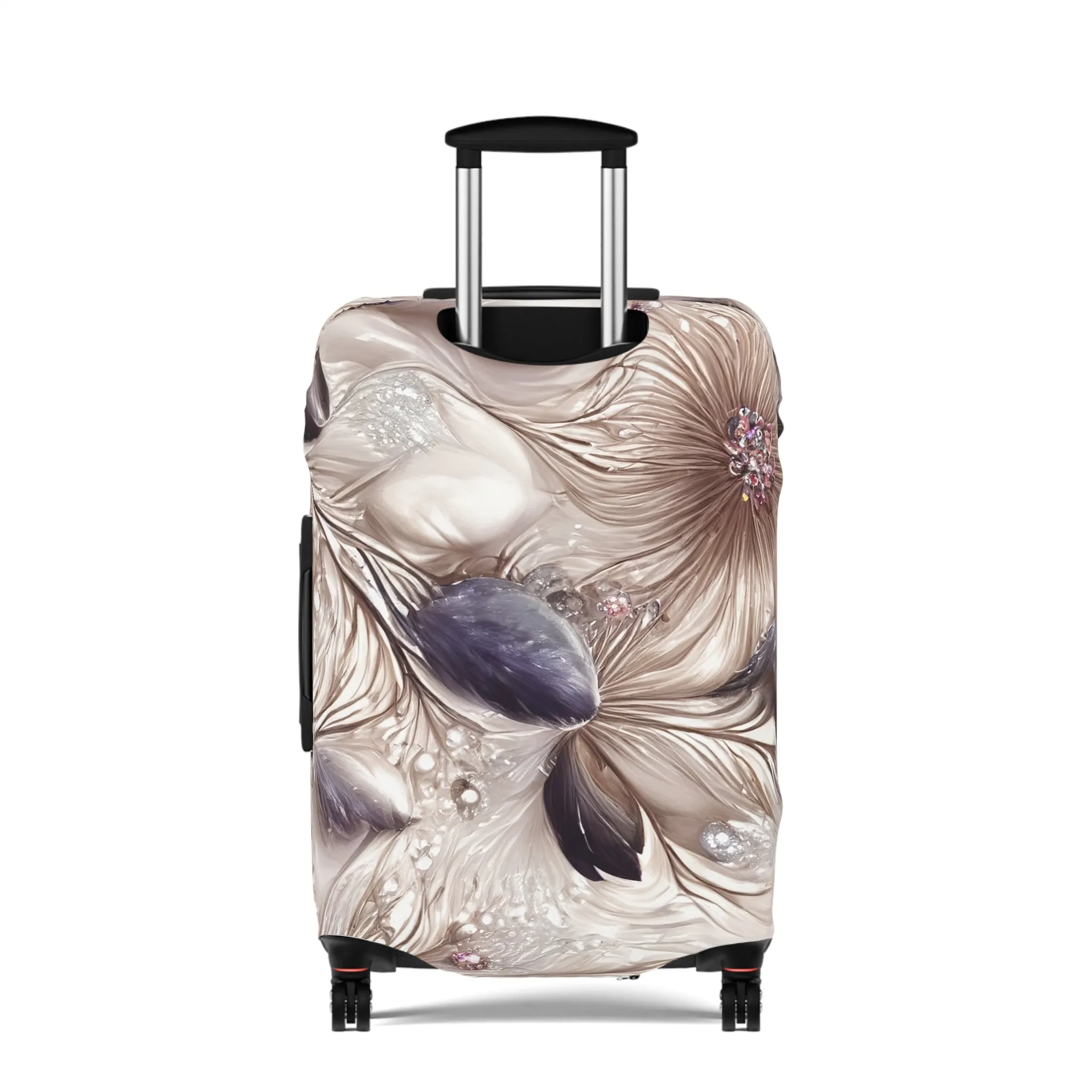 Luggage Cover, Beige Floral-2