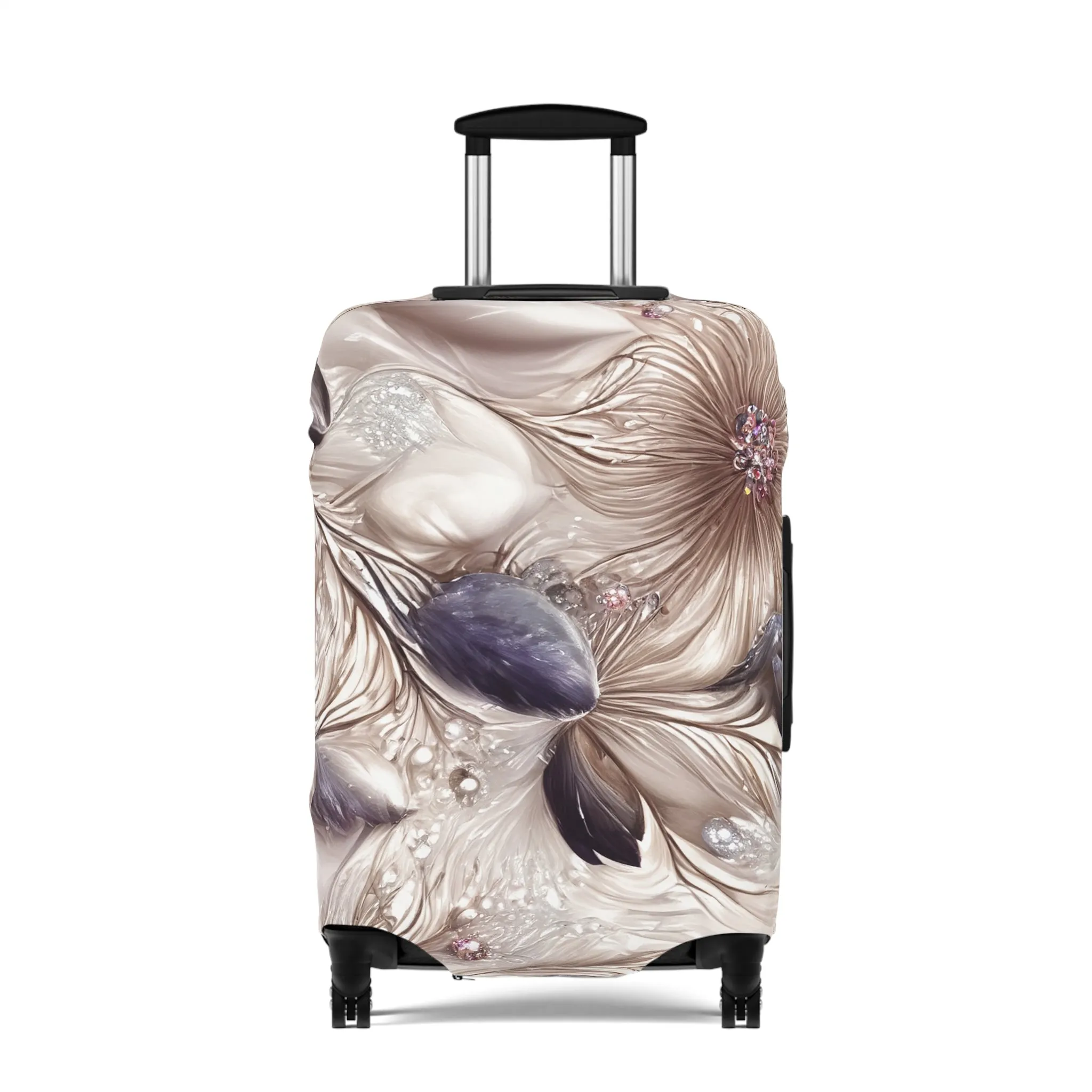 Luggage Cover, Beige Floral-2