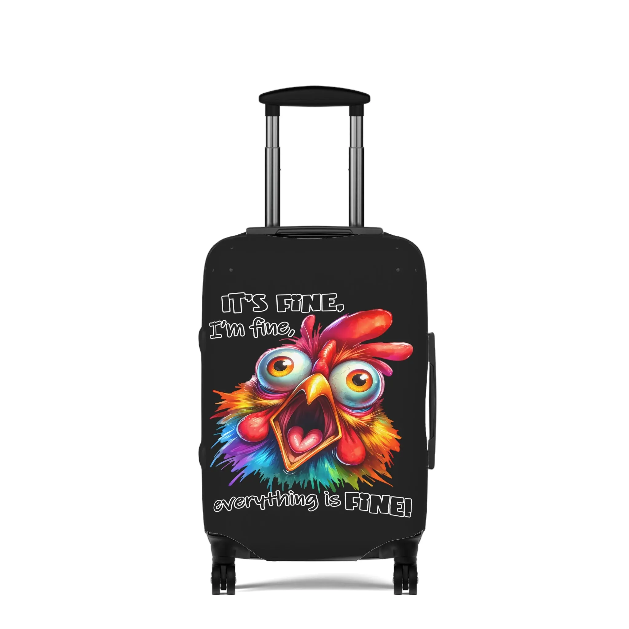 Luggage Cover, Chicken, It's Fine I'm Fine, awd-4034