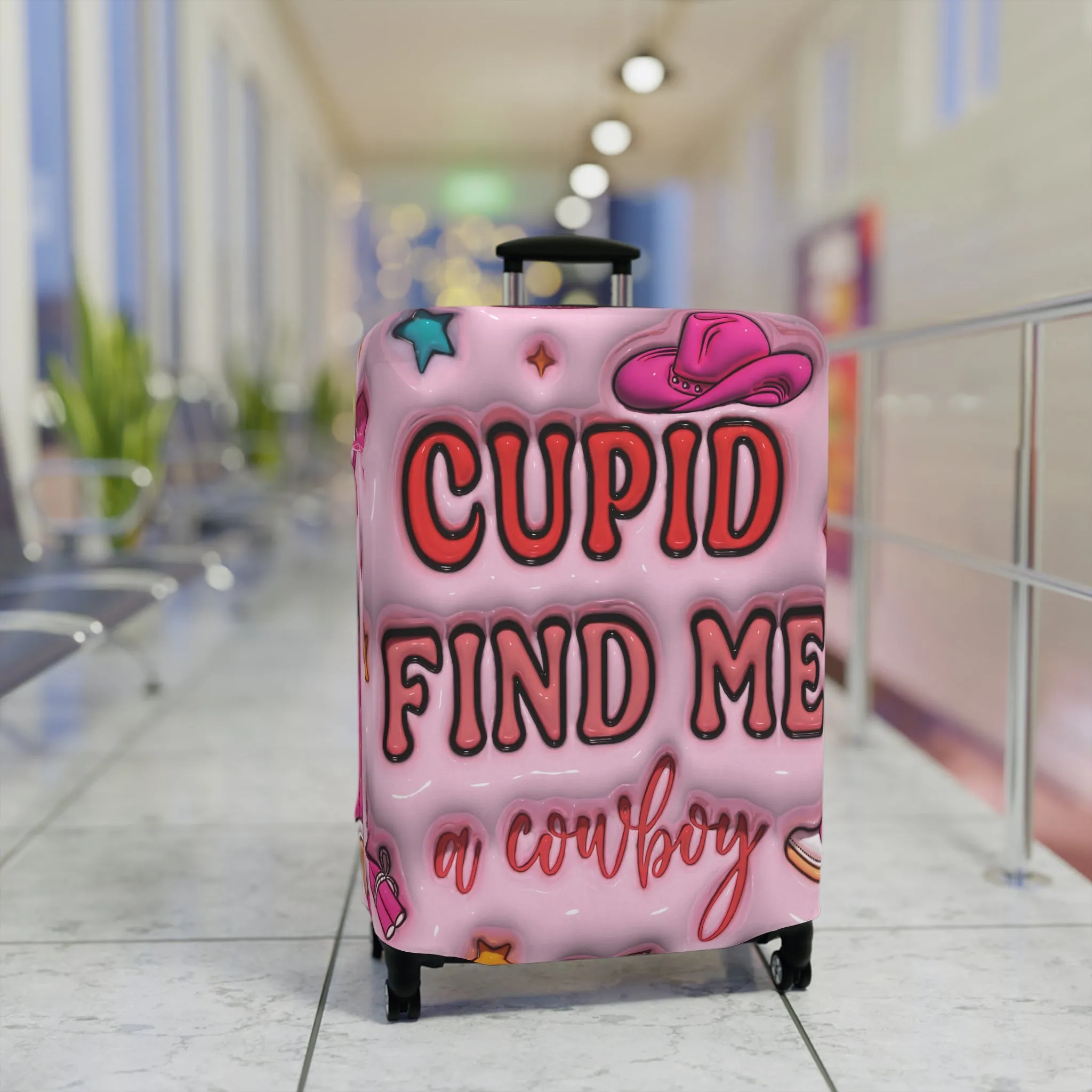 Luggage Cover, Cupid find me a cowboy, awd-529