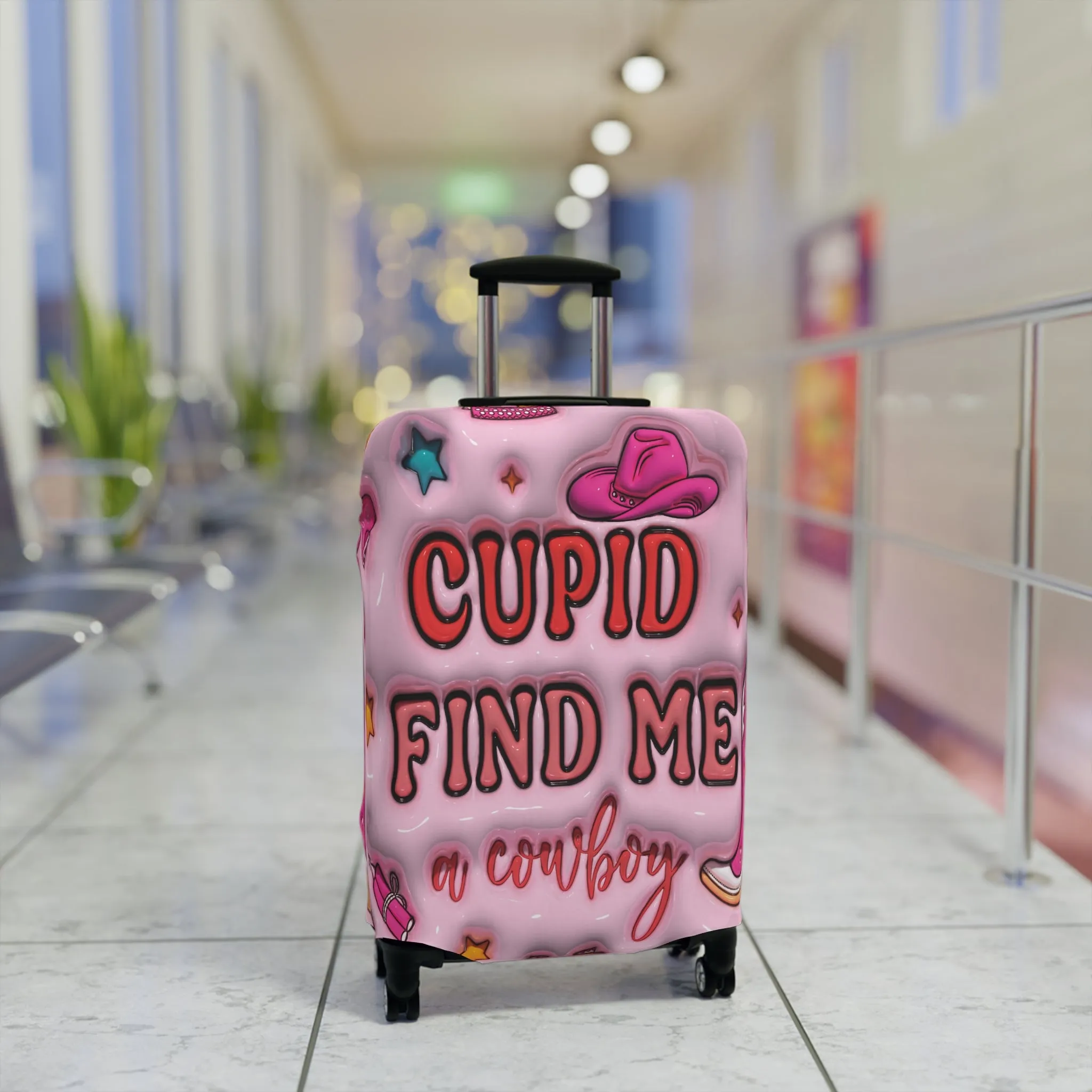 Luggage Cover, Cupid find me a cowboy, awd-529