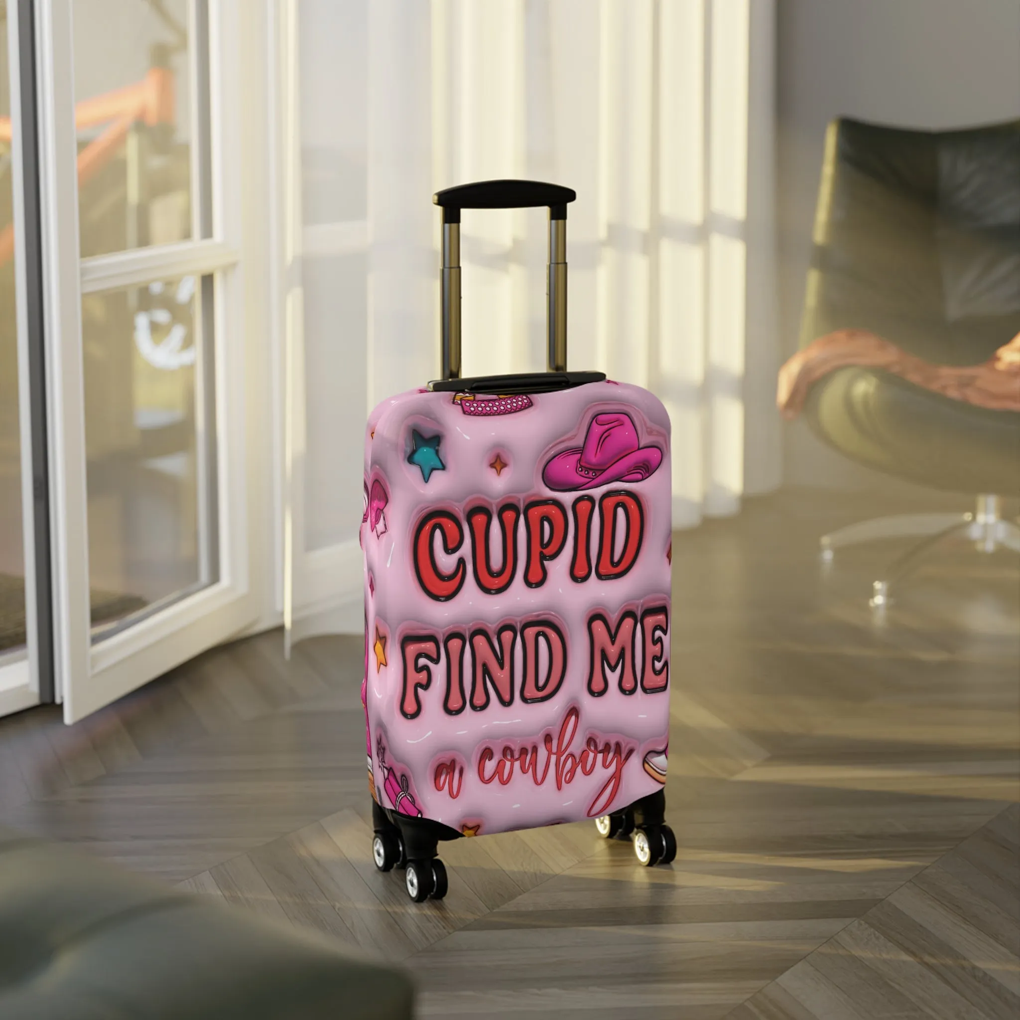 Luggage Cover, Cupid find me a cowboy, awd-529