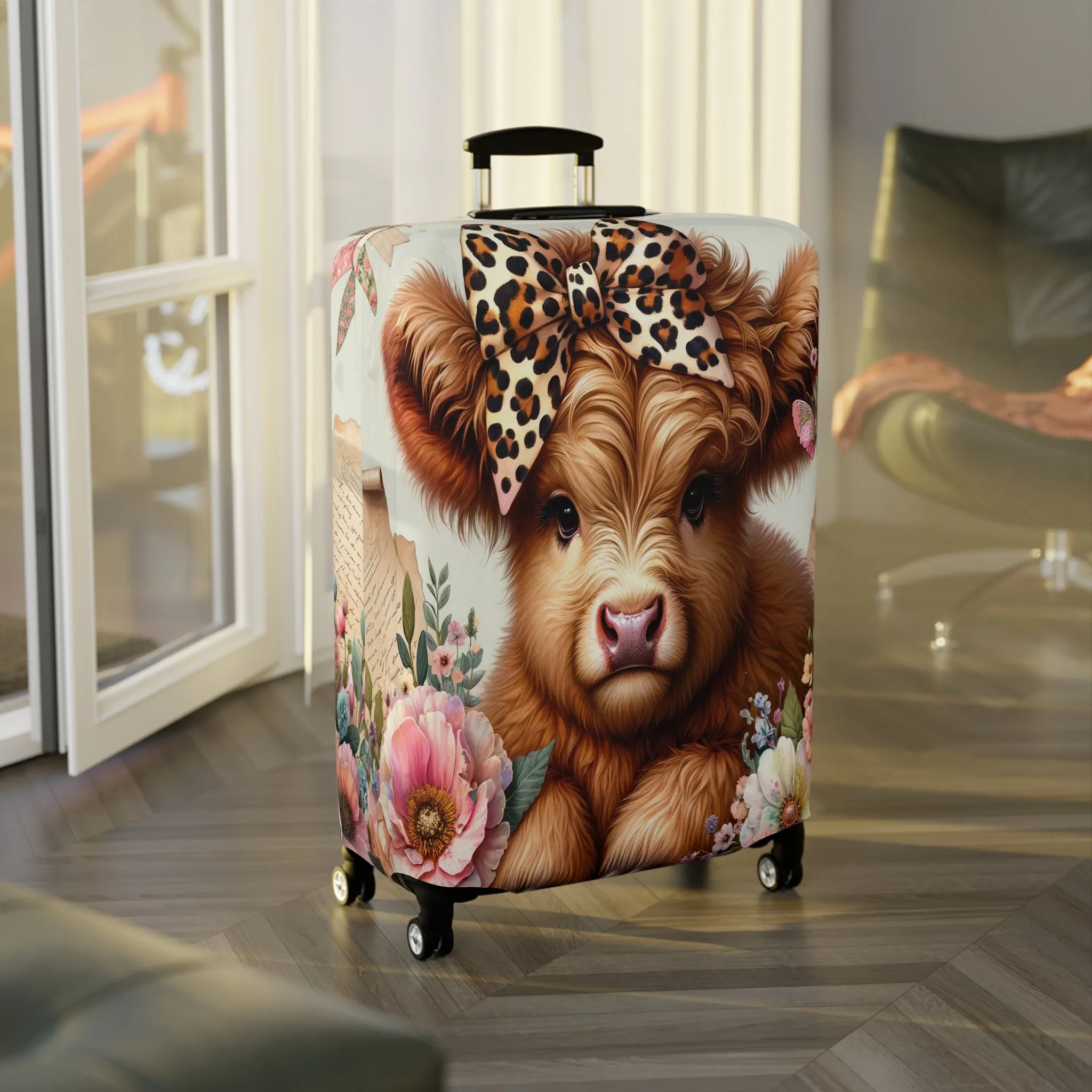 Luggage Cover, Highland Cow, awd-5010