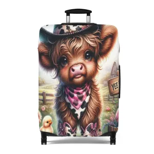 Luggage Cover, Highland Cow, Country and Western, awd-1419