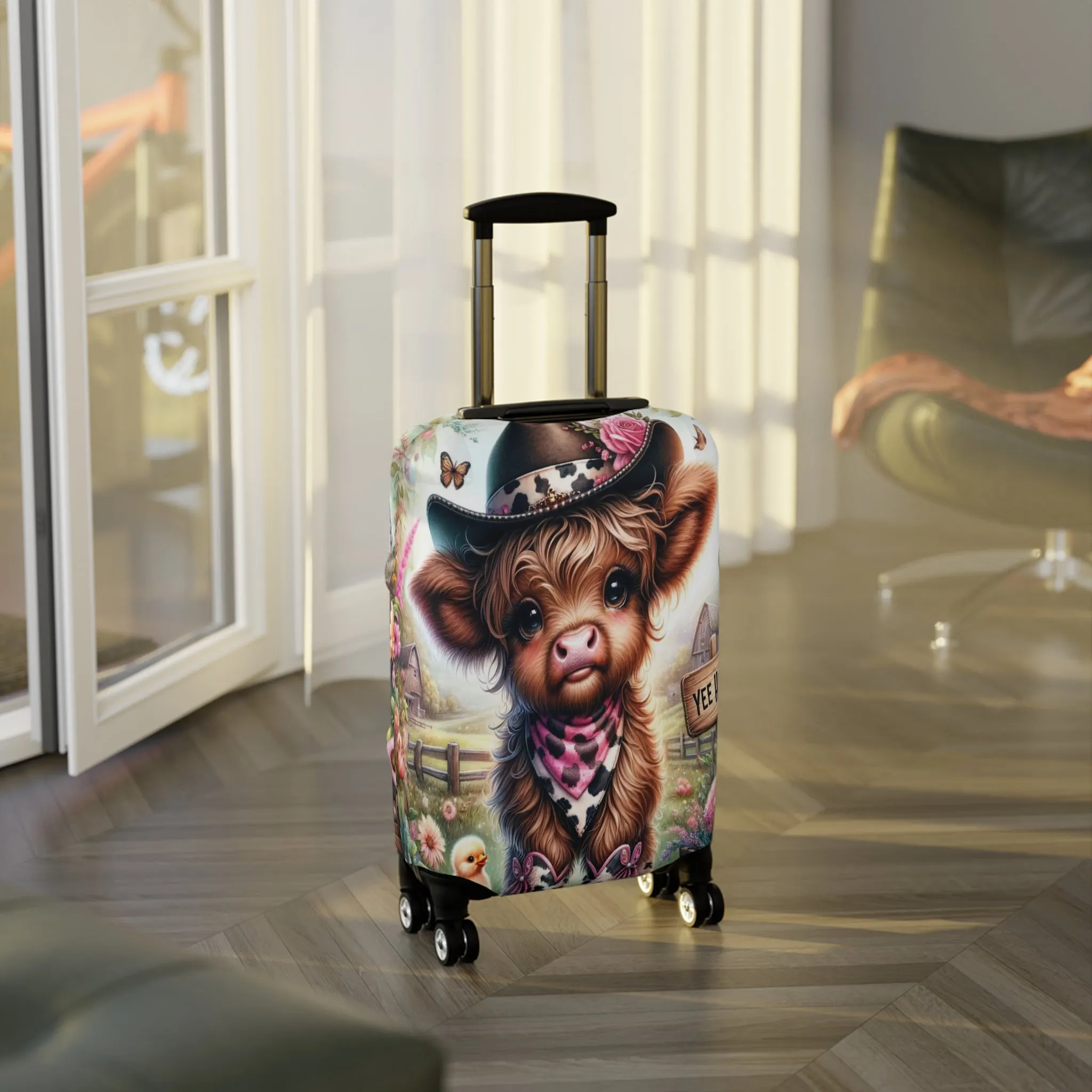 Luggage Cover, Highland Cow, Country and Western, awd-1419