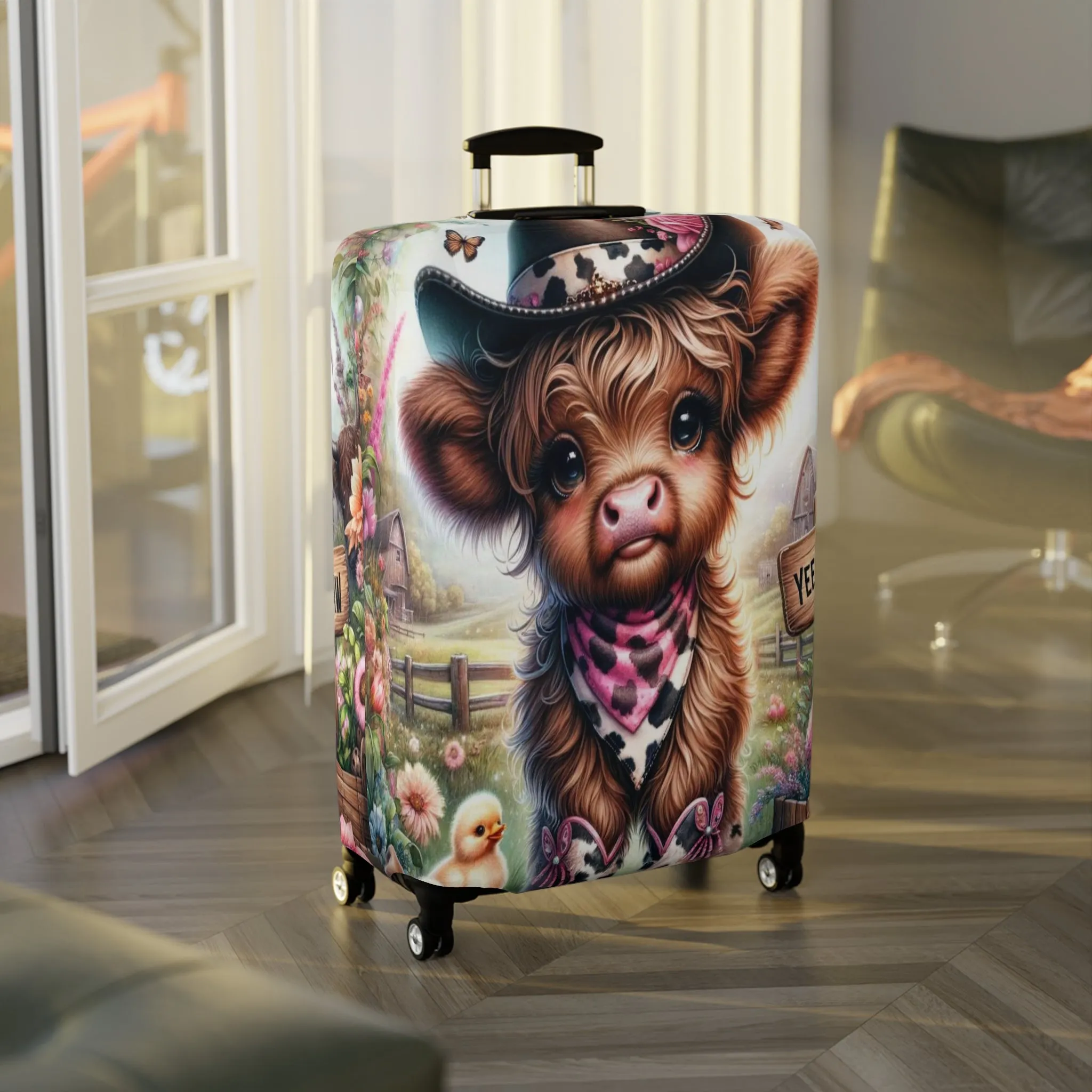 Luggage Cover, Highland Cow, Country and Western, awd-1419