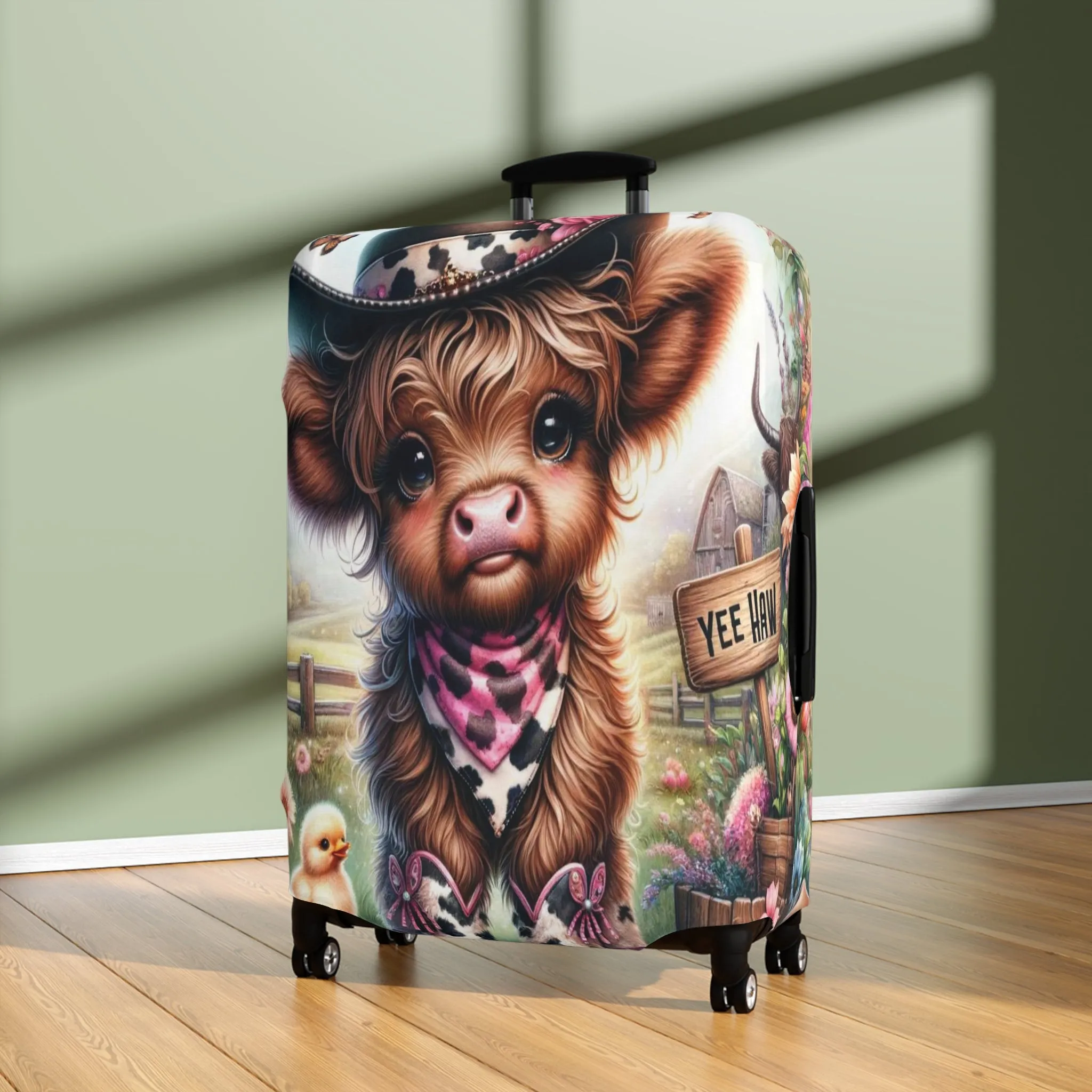 Luggage Cover, Highland Cow, Country and Western, awd-1419