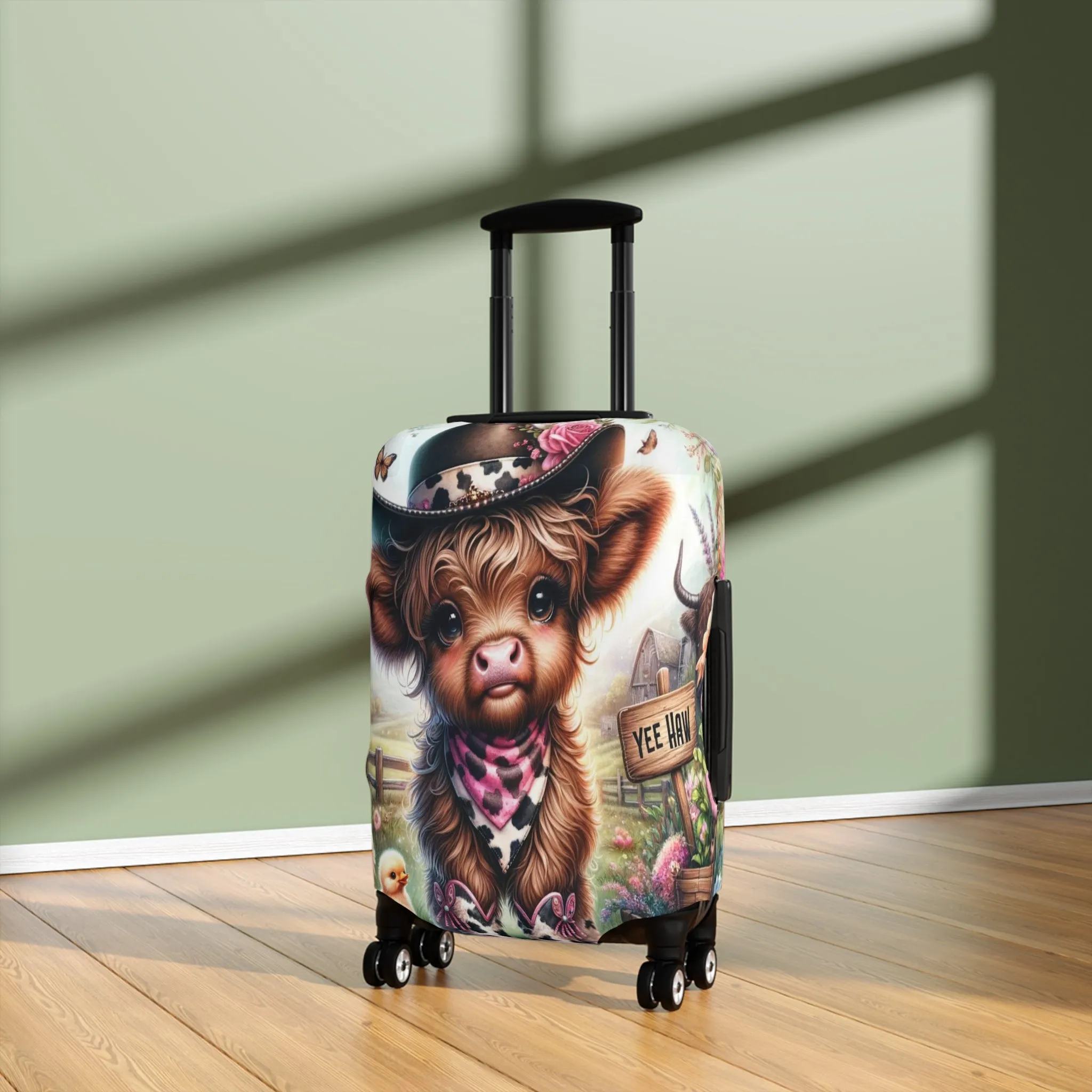 Luggage Cover, Highland Cow, Country and Western, awd-1419