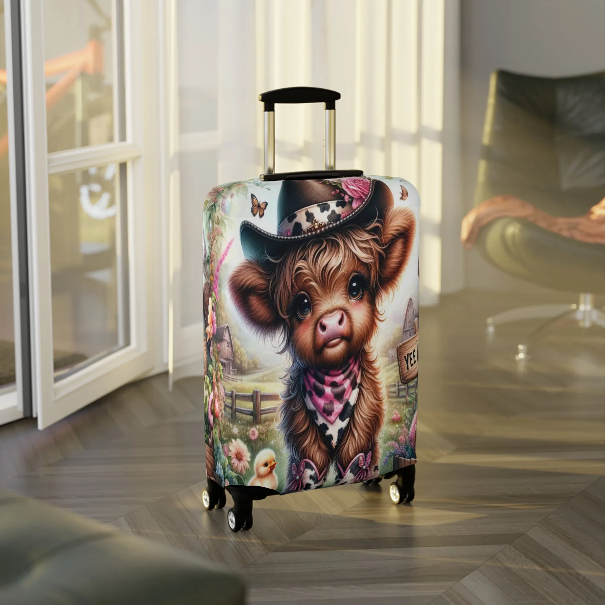 Luggage Cover, Highland Cow, Country and Western, awd-1419