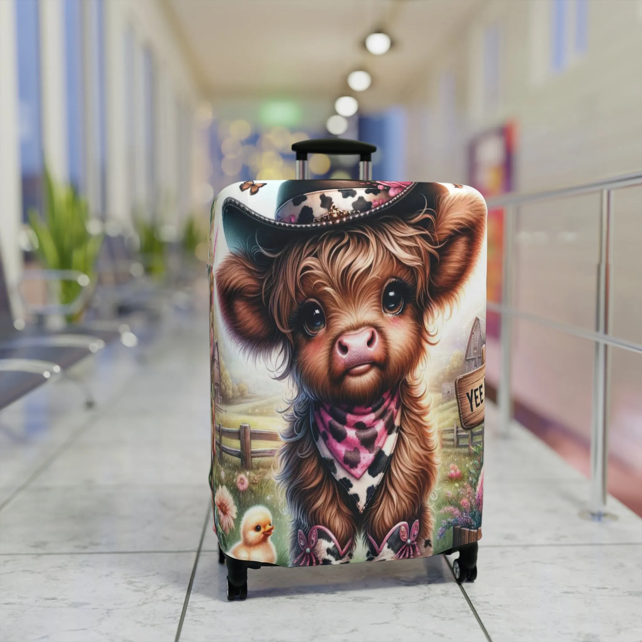 Luggage Cover, Highland Cow, Country and Western, awd-1419