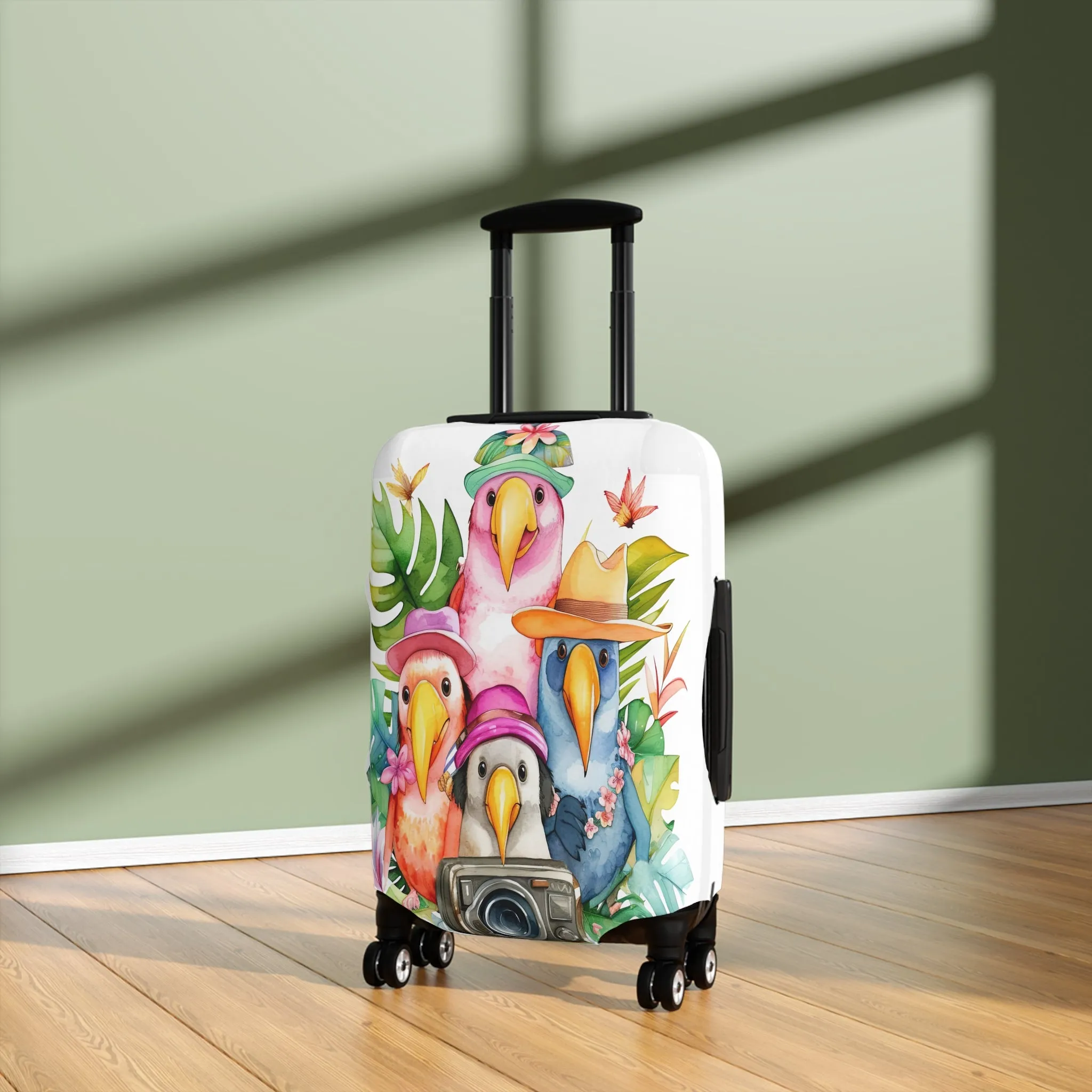 Luggage Cover, Parrots and Camera, awd-326