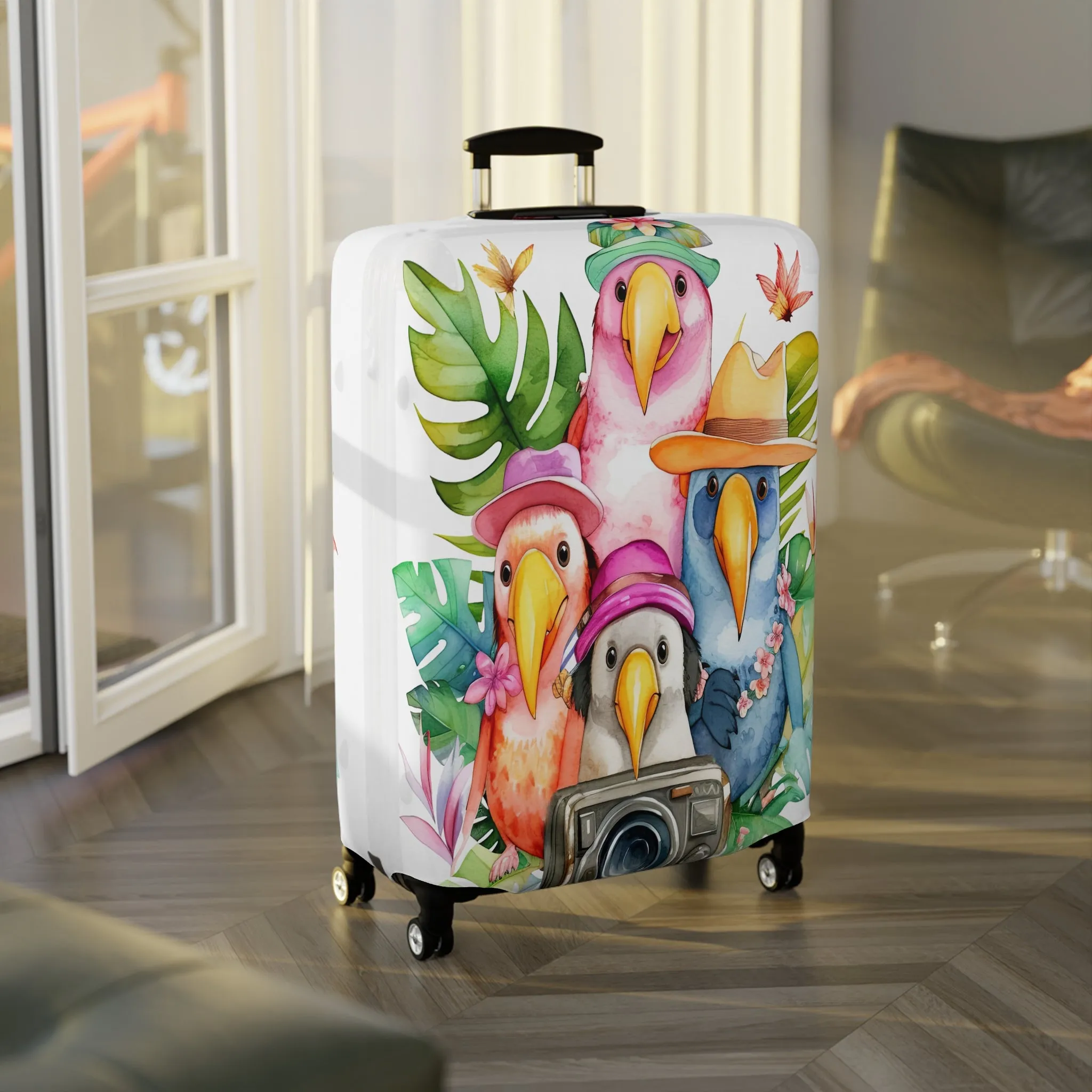 Luggage Cover, Parrots and Camera, awd-326