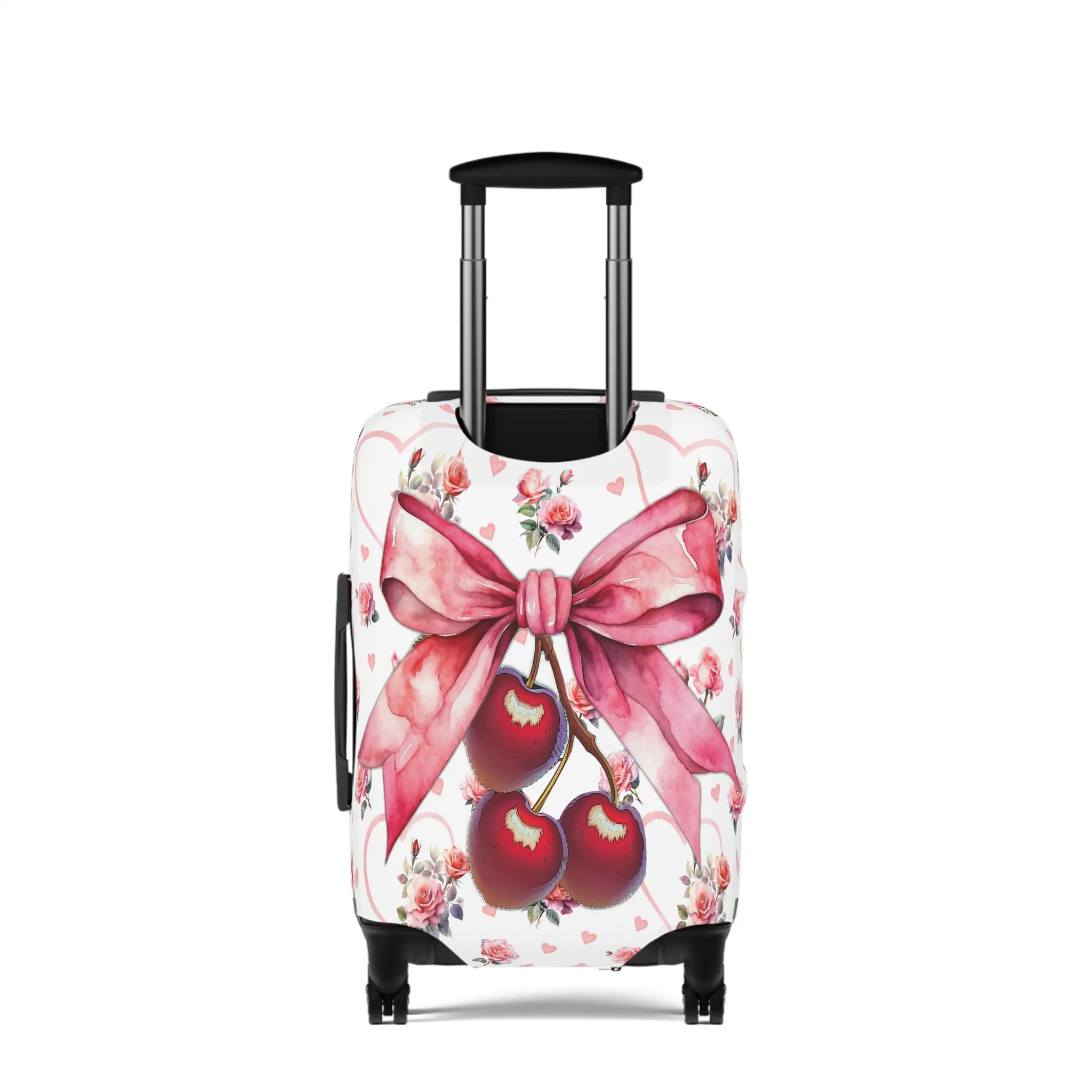 Luggage Cover, Rockabilly, Coquette, Hearts and Roses, Cherries and Ribbon, awd-2519