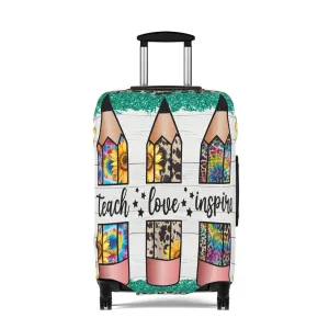 Luggage Cover, Teacher, Teach, Love, Inspire, awd-1755