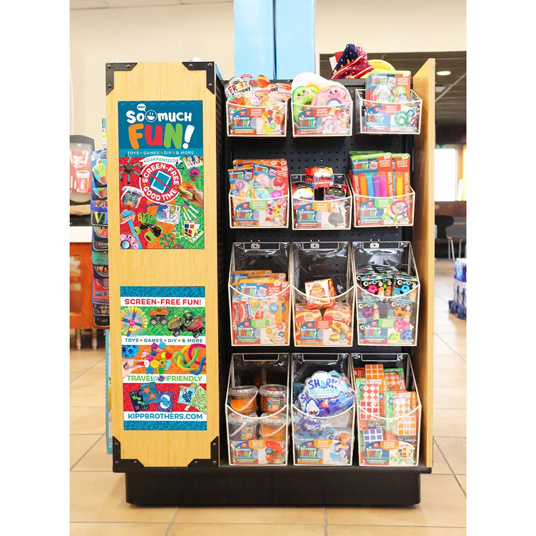 Merchandising Fixture - So Much Fun Clear Toy Bin Kit ONLY 88383