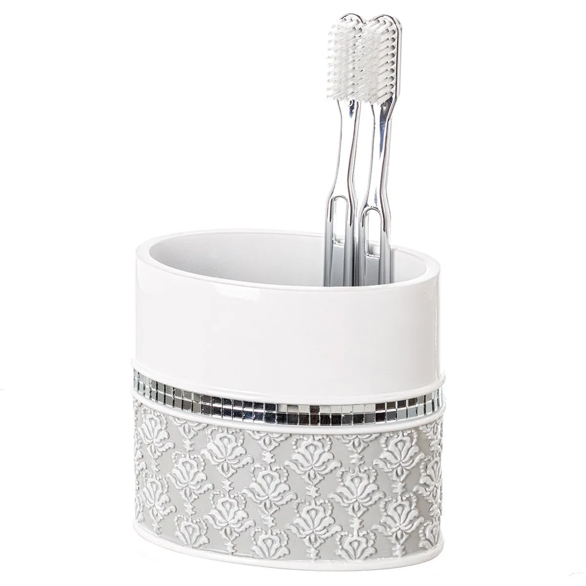 Mirror Damask Toothbrush Holder  (Wholesale)