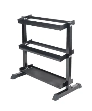 Modular Horizontal Dumbbell and Kettlebell Rack HDR2TIER_HDR3