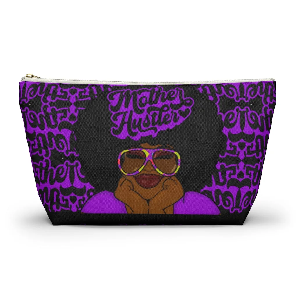 MOTHER HUSTLER Accessory Pouch w T-bottom (PURPLE)