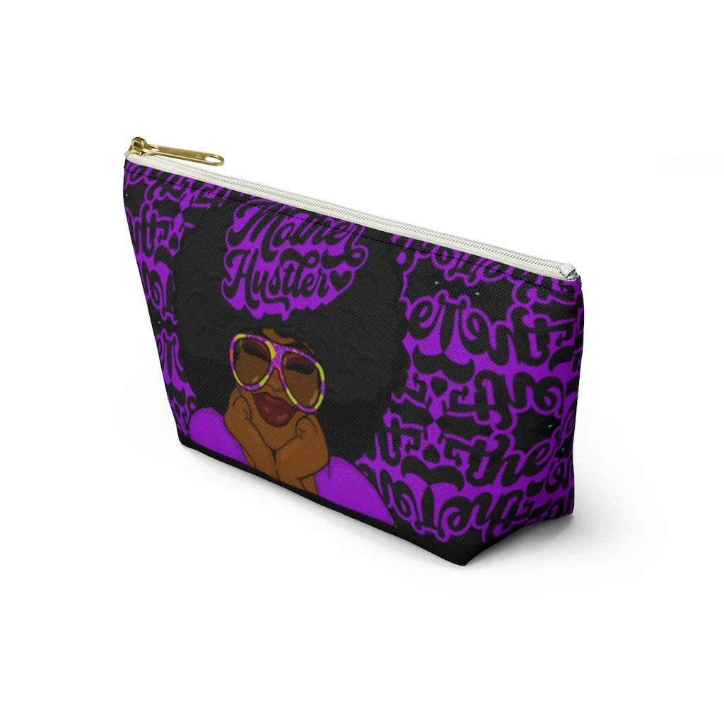 MOTHER HUSTLER Accessory Pouch w T-bottom (PURPLE)