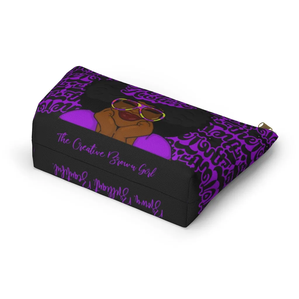 MOTHER HUSTLER Accessory Pouch w T-bottom (PURPLE)