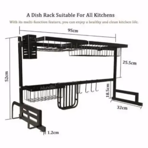 Over-The-Sink Dish Drying Rack