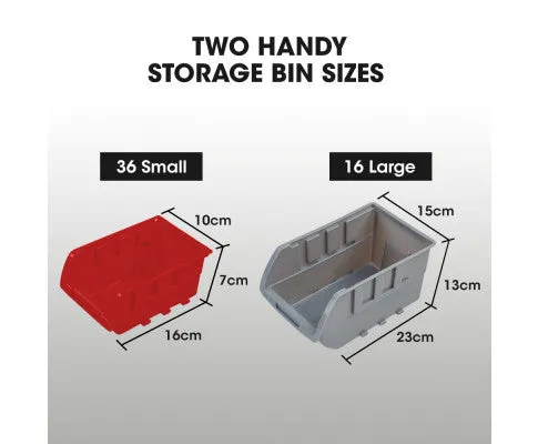 Parts Bin Rack Storage System Double-Sided Baumr-Ag