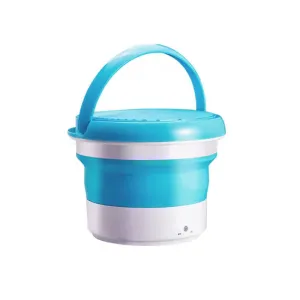 Portable And Foldable Washing Machine Bucket Q-Xy86 Blue