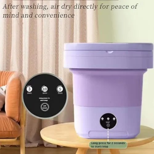 Portable Washing Machine - Foldable Mini Washer And Spin Dryer