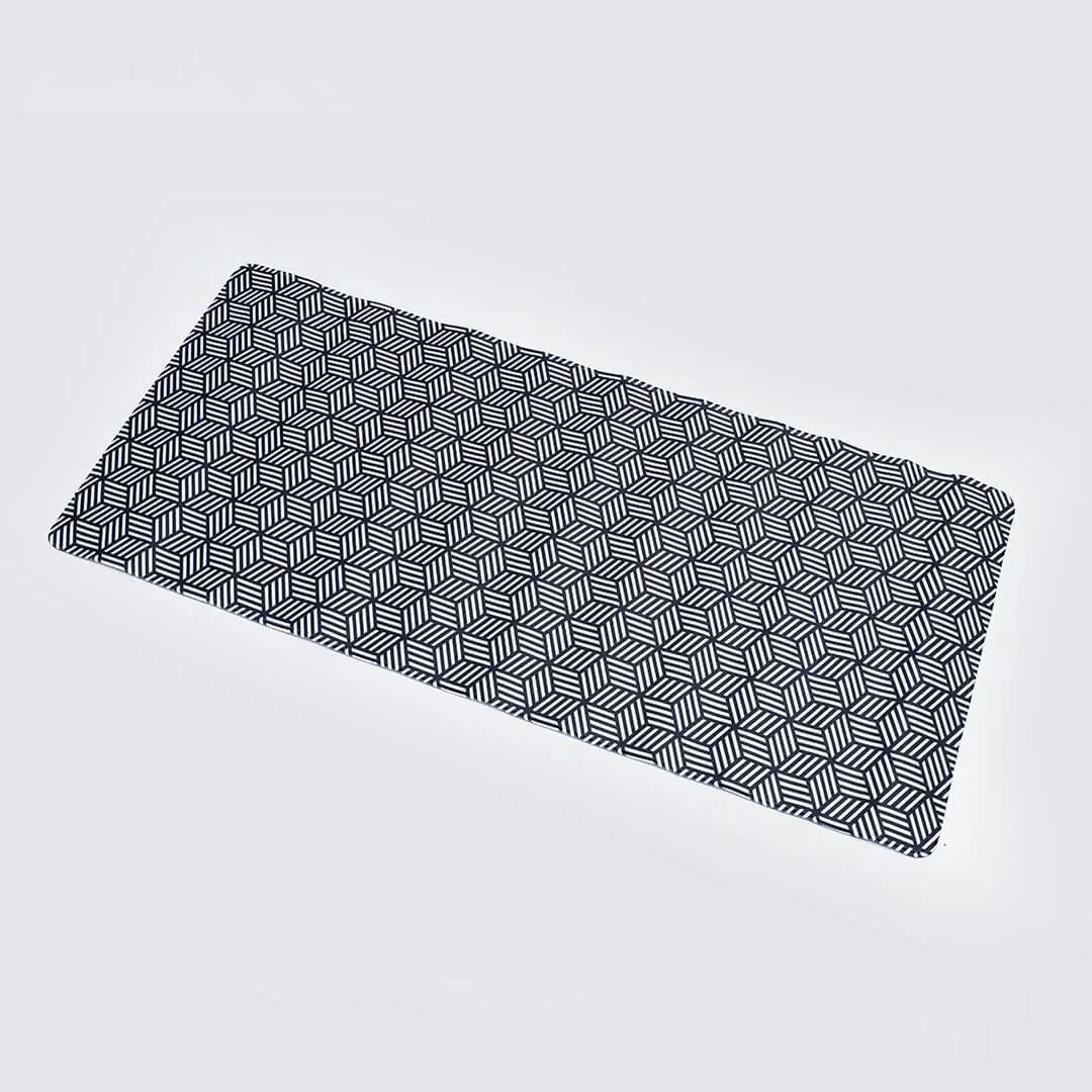 Printed Desk Mat - Hexagon Pattern