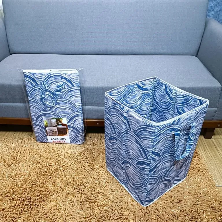 Printed Folding Fabric Laundry Basket | Portable Storage Basket