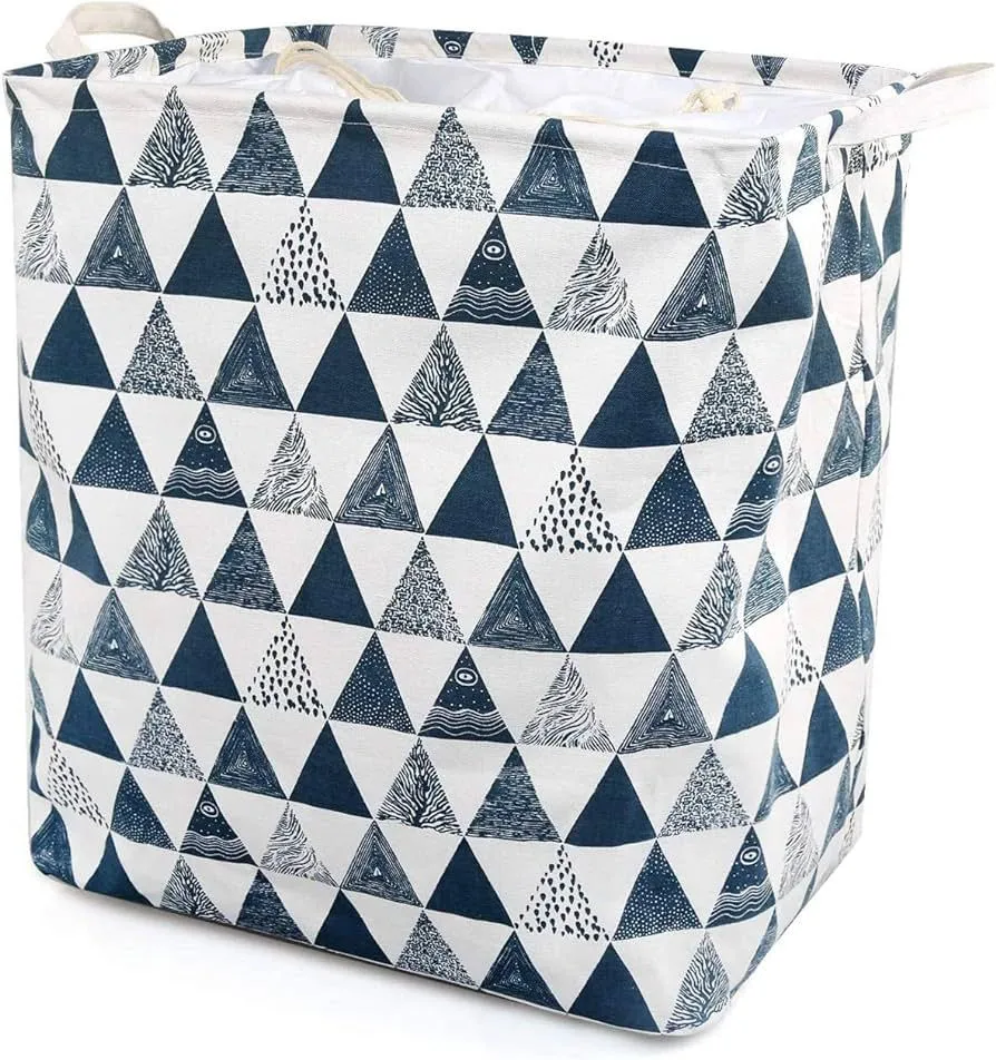 Printed Folding Fabric Laundry Basket | Portable Storage Basket