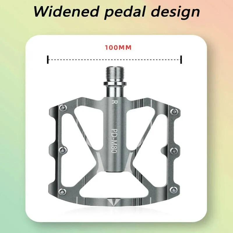 Promend MTB bike pedal CNC ultra-light aluminum non-slip 12 pins 3 bearing Big feet pedals Pedale Vtt Mountain Bike Accessories