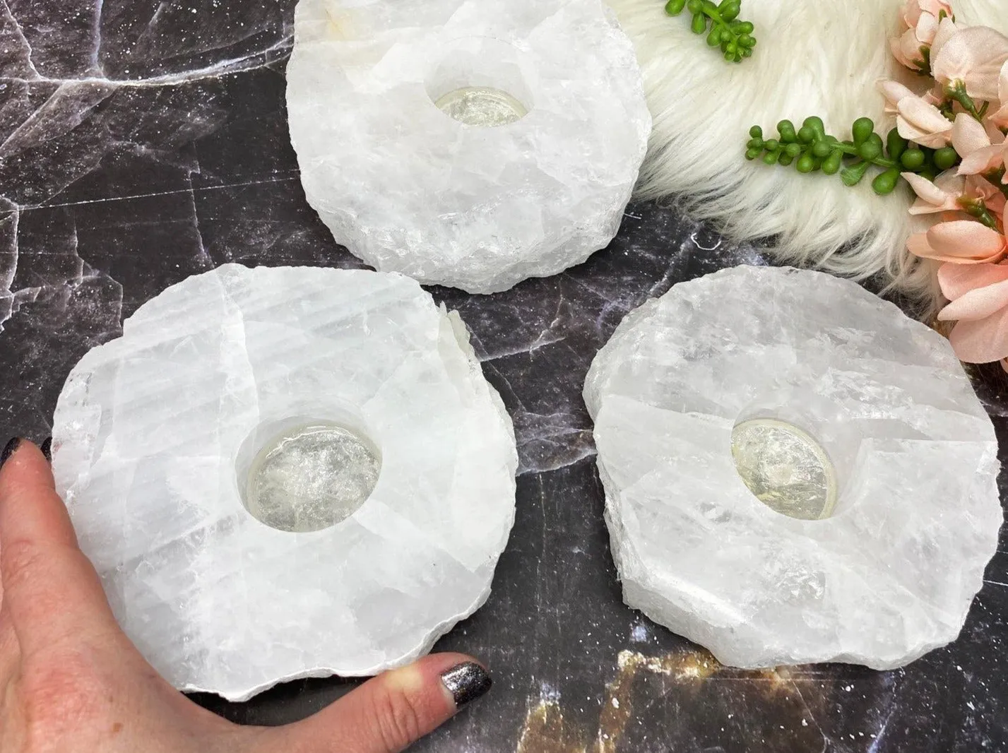 Quartz Candle Holders