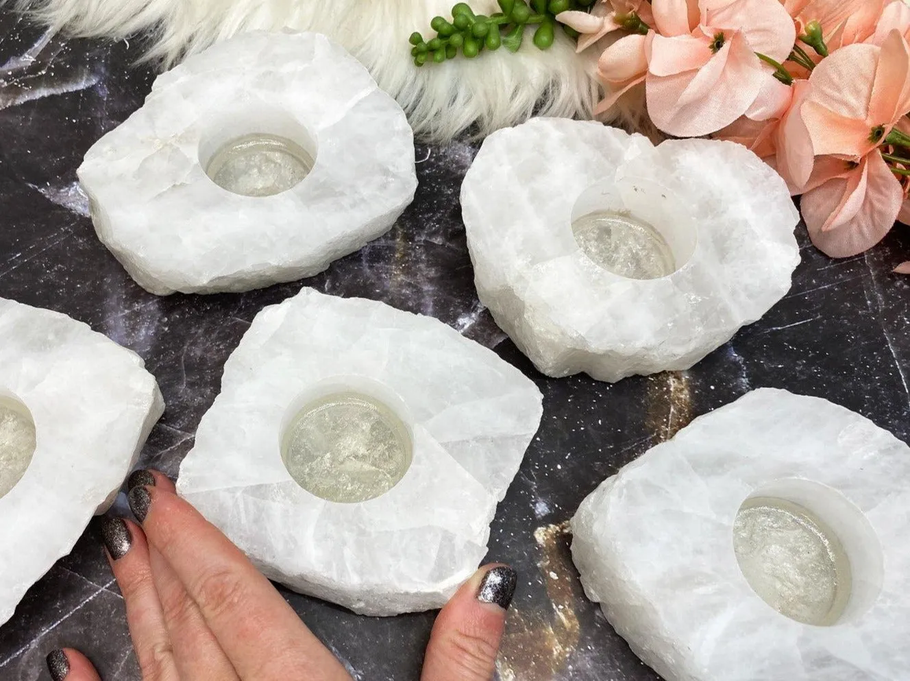 Quartz Candle Holders