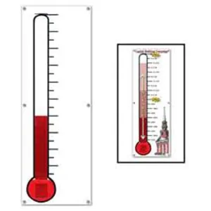 "Versatile Moveable Thermometer Banner - 6'6"X3'2""