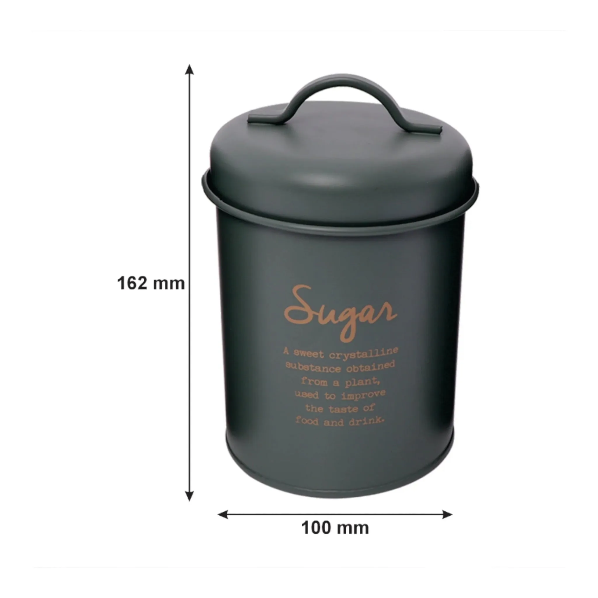 Regent Kitchen Tea-Coffee-Sugar Canister Green with Gold Print 3pcs Set