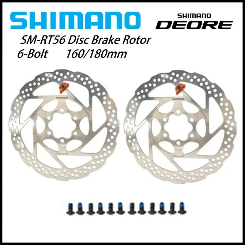 RT56 Mountain Bike Disc Brake Rotor 160MM 180MM Deore RT26 M6000 MT200 M375 6 Bolt Efficient Cooling Brake Disc Bike Accessories