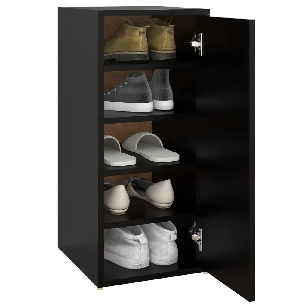 Shoe Cabinets 2 pcs Black 32x35x70 cm Engineered Wood