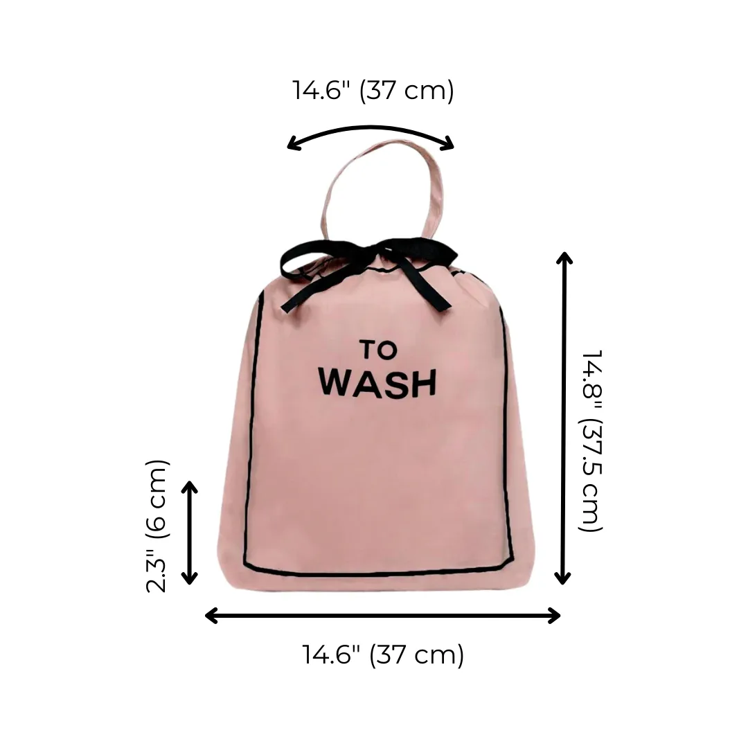 To Wash Laundry Bag, Pink/Blush