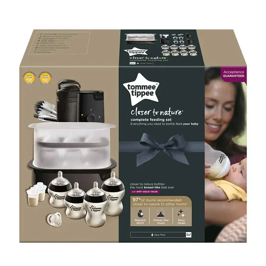 Tommee Tippee Closer to Nature Complete Feeding Kit - Black