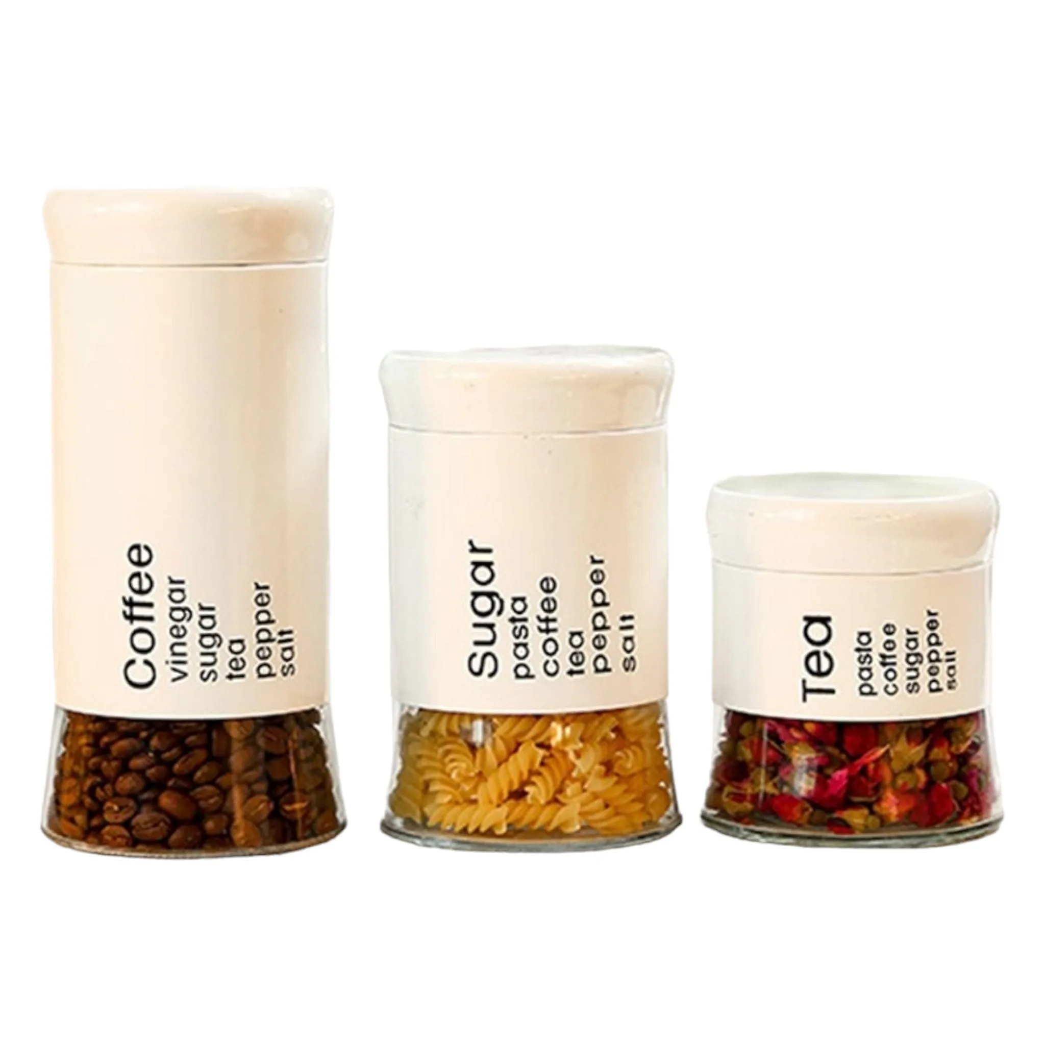 Totally Home Glass Canister 4pc Set