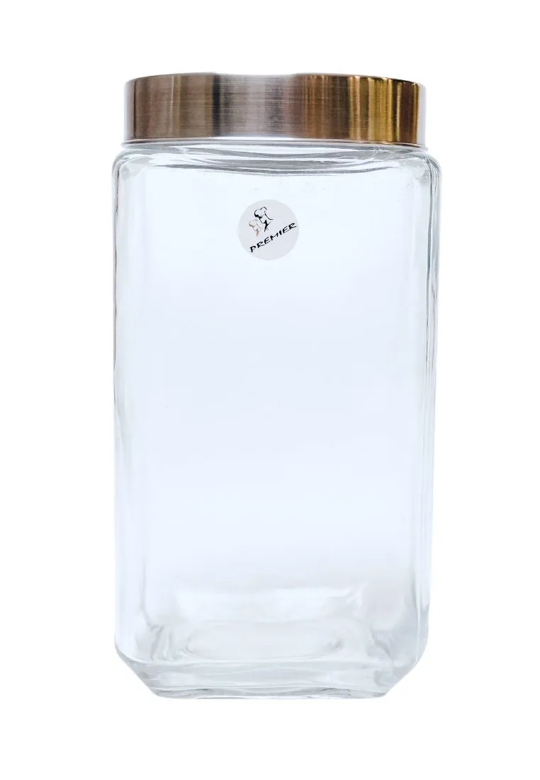 Union Glass Premier Square Storage Jar 2.2L